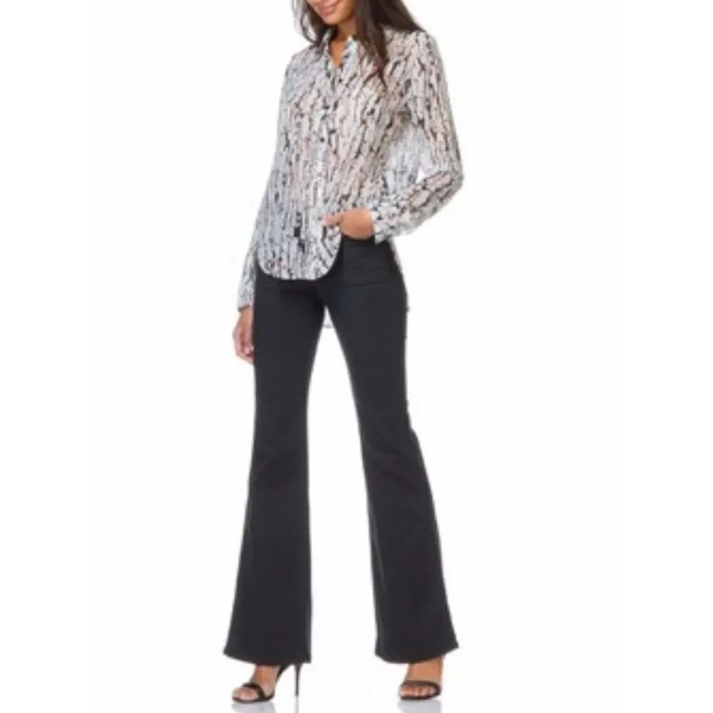 Current/Elliott The Frontman Black Tar Flare Jeans Women’s 28